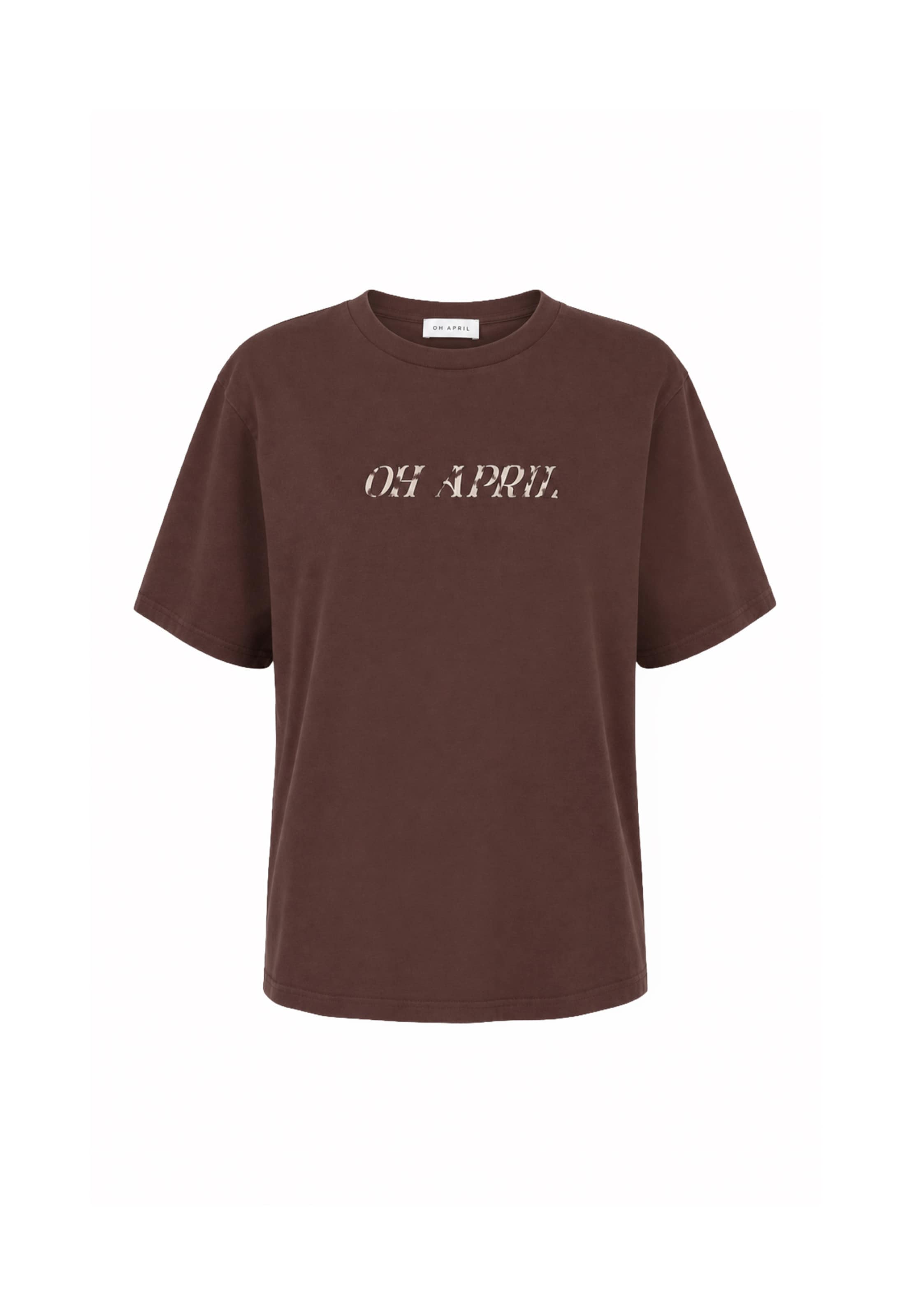 OH APRIL Shirt 'Cow' in L in Ecru / Dark brown, Item view
