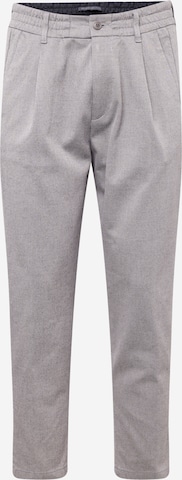 DRYKORN Regular Pleat-Front Pants 'CHASY' in Grey: front