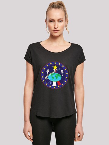 F4NT4STIC T-Shirt 'NASA Classic Globe Astronauts' in Schwarz: Vorderseite