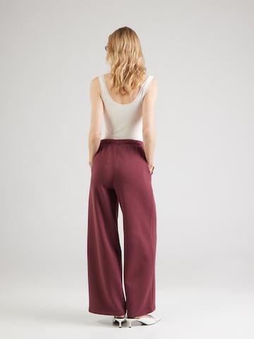 PIECES Wide leg Pants 'PCChilli' in Red