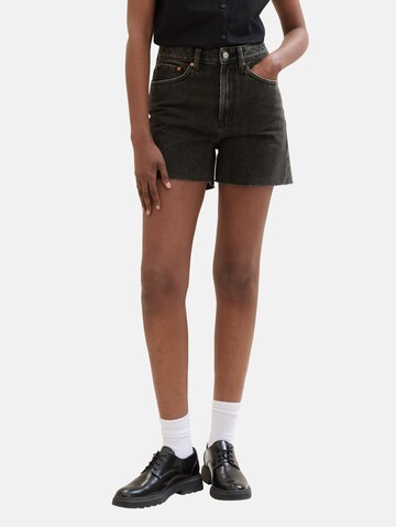 TOM TAILOR DENIM Loosefit Shorts in Schwarz: predná strana