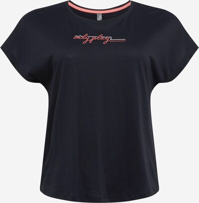 Only Play Curvy Functioneel shirt in de kleur Neonroze / Zwart, Productweergave