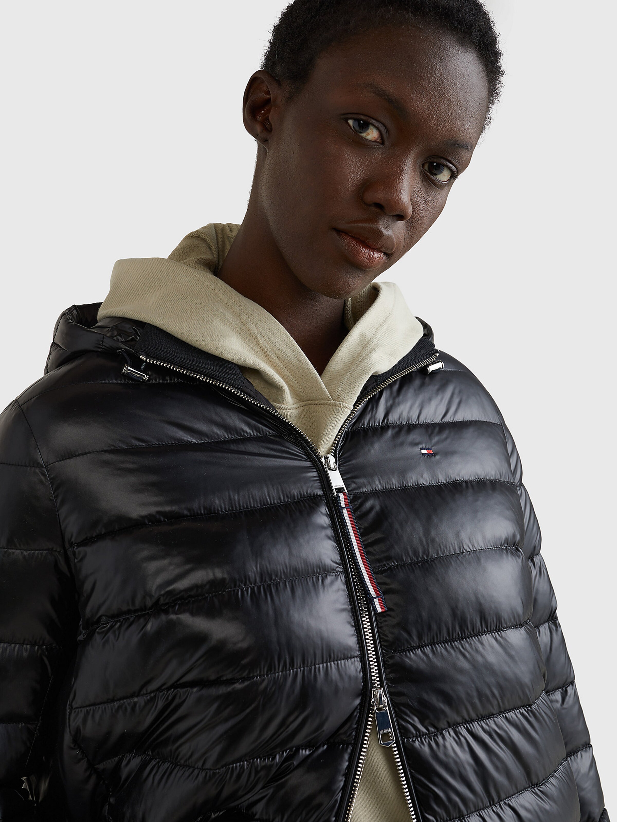 Frauen Große Größen TOMMY HILFIGER Mantel in Schwarz - PG31246 Frauen Große Größen TOMMY HILFIGER Mantel in Schwarz - PG31246