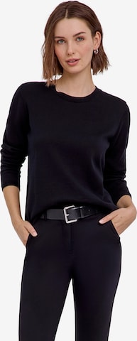 FALKE Pullover 'Cotton Knit' in Schwarz: Vorderseite