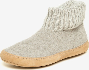 Gottstein Hausschuh 'Hüttenschuhe Dakota' in Beige: Vorderseite