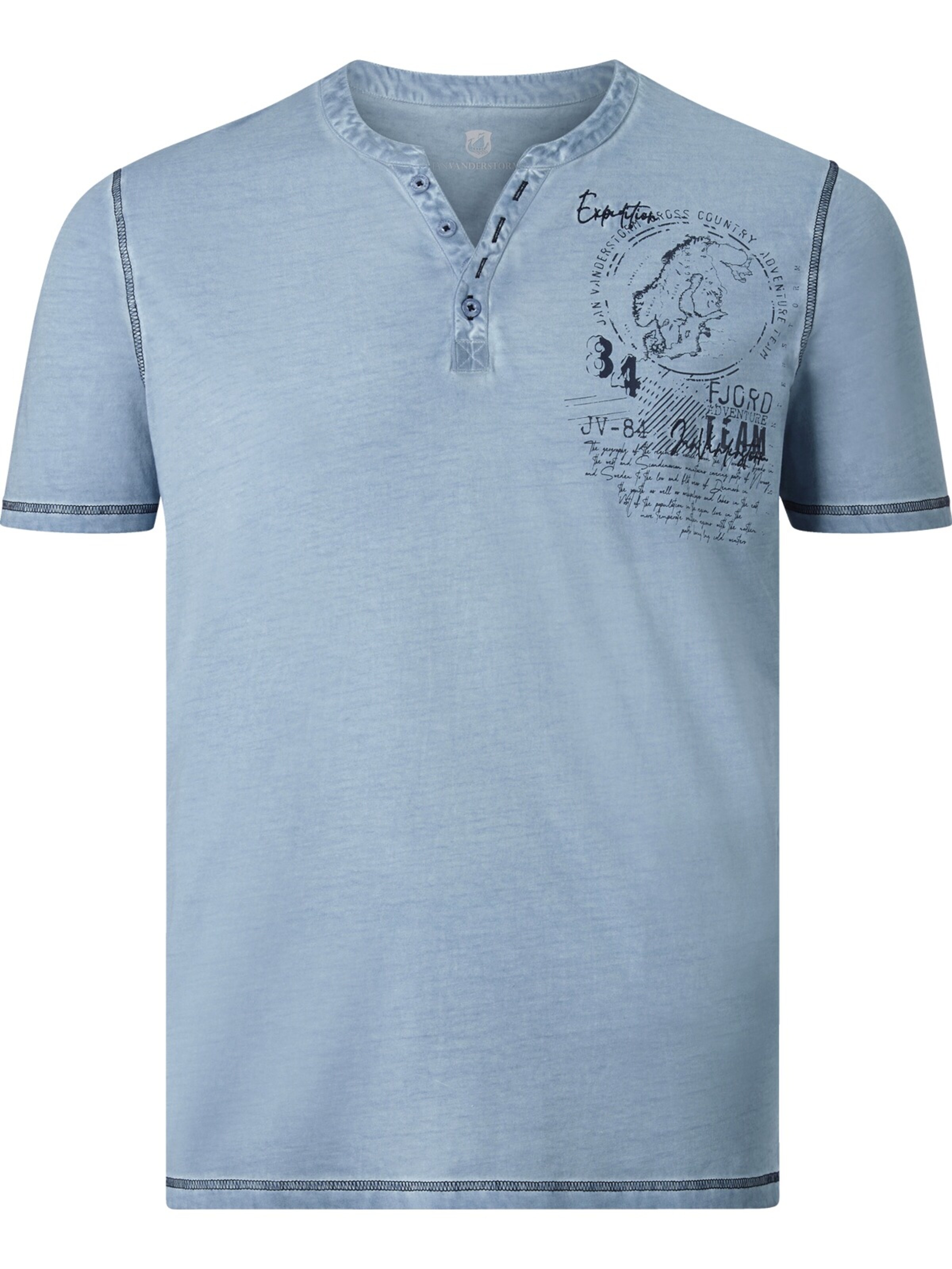 Jan Vanderstorm T-Shirt ' Godbert ' in Blau: Vorderseite
