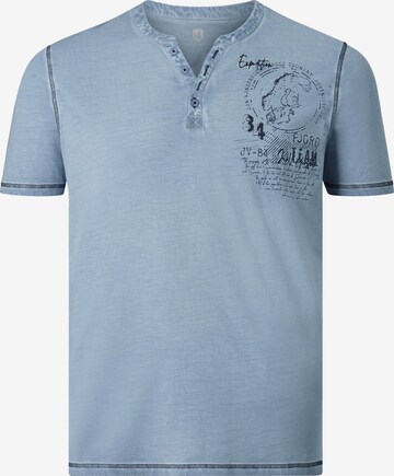 Jan Vanderstorm Shirt ' Godbert ' in Blauw: voorkant
