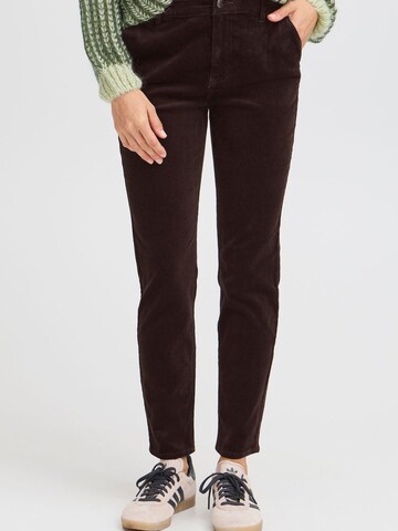 regular Pantaloni chino 'Sally' di PULZ Jeans in marrone: frontale