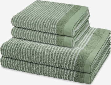 ROSS Towel 'Stripes' in Green: front