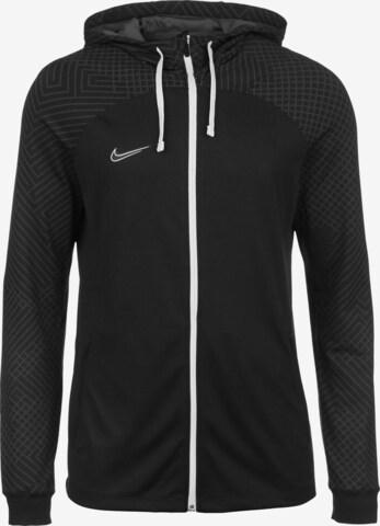 NIKE Athletic Jacket in Black: front