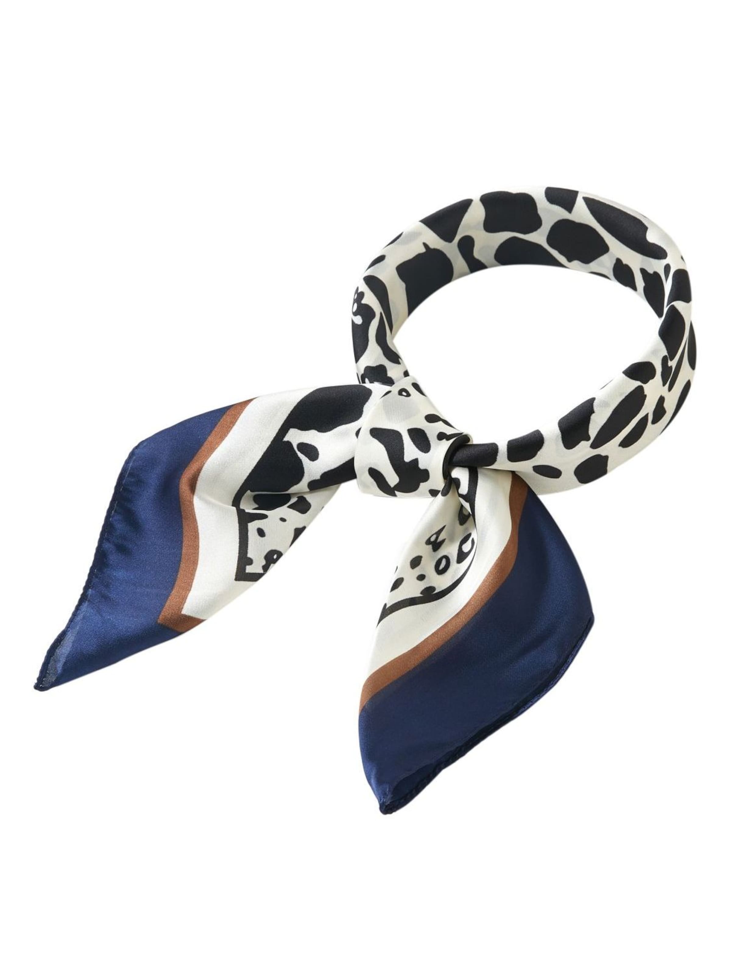 alberto cabale - Chal 'Petit carré de Soie Panter Process Cléo' en azul