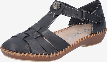 Rieker Sandals in Black: front