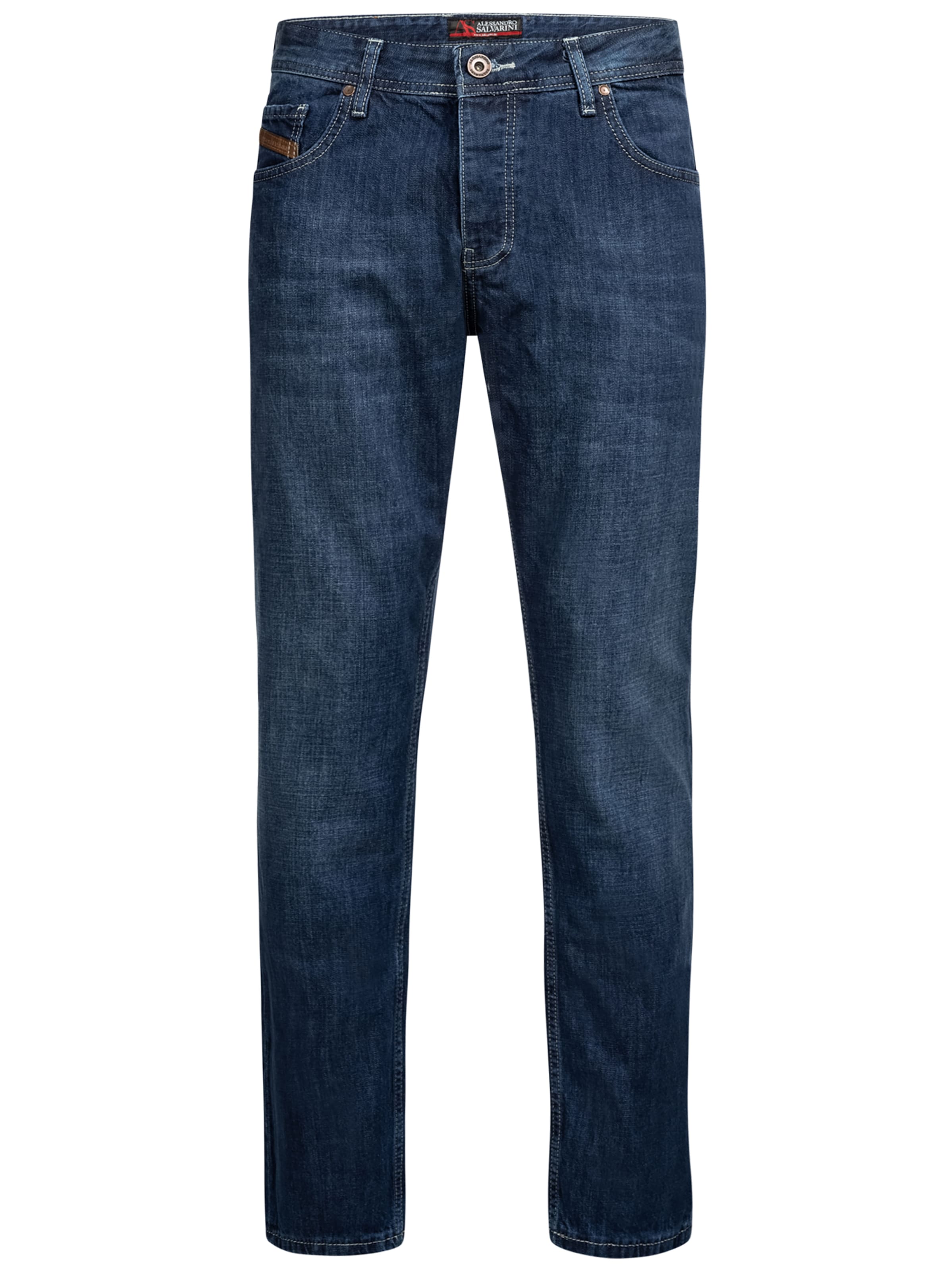 Alessandro Salvarini Loosefit Jeans in Blauw: voorkant