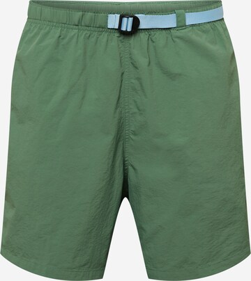 Obey Trousers in Green: front