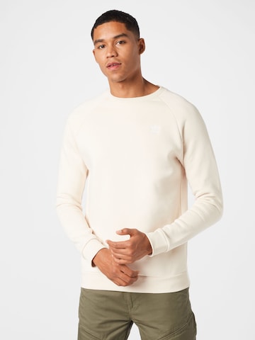 Coupe regular Sweat-shirt 'Adicolor Essentials Trefoil' ADIDAS ORIGINALS en blanc : devant