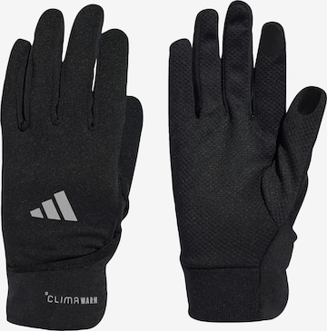 ADIDAS PERFORMANCE - Guantes deportivos en negro: frente