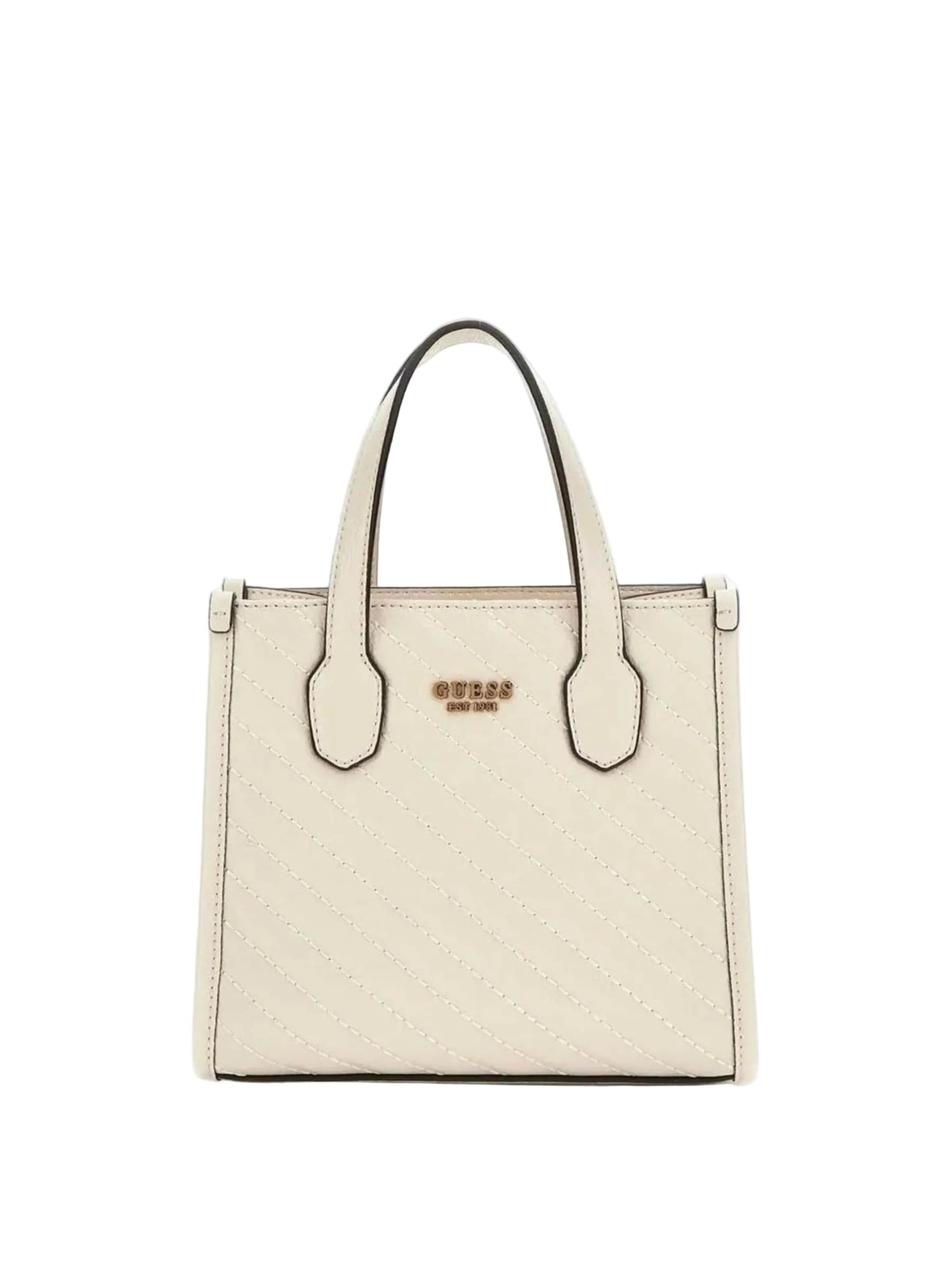 Shopper 'Cabas / Shopping Guess Silvana 2 Comp Tote Bone' di GUESS in bianco: frontale