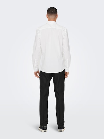 Only & Sons Slim fit Button Up Shirt 'Andy' in White