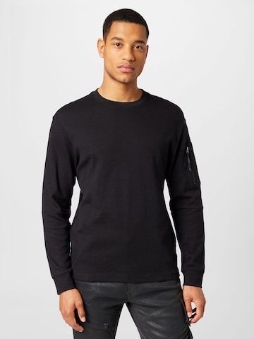G-Star RAW Sweatshirt 'Tweeter' in Black: front