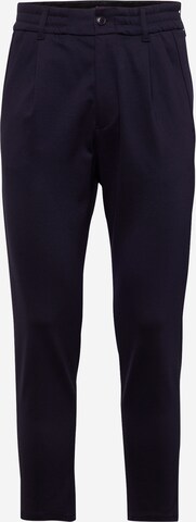 DRYKORN Tapered Pleat-Front Pants 'CHASY' in Blue: front