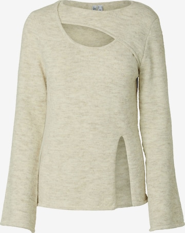 PIECES Pullover 'VALLIE' i beige: forside