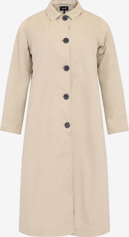 Yoek Between-Seasons Coat ' Dena ' in Beige: front