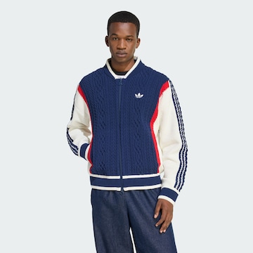 ADIDAS ORIGINALS Knit cardigan 'Retro remix' in Blue: front