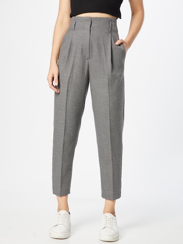 Sisley Pleat-Front Pants in Blue: front