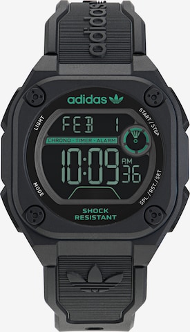 ADIDAS ORIGINALS Digitaal horloge 'CITY TECH TWO' in Zwart: voorkant