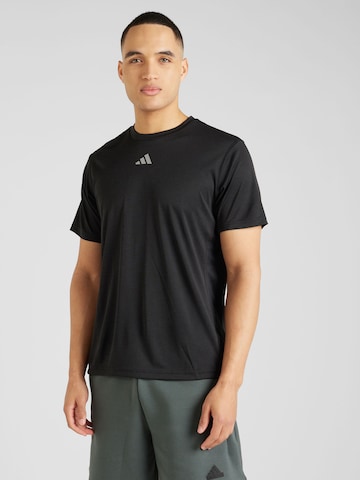 ADIDAS PERFORMANCE Λειτουργικό μπλουζάκι 'HIIT' σε μαύρο: μπροστά