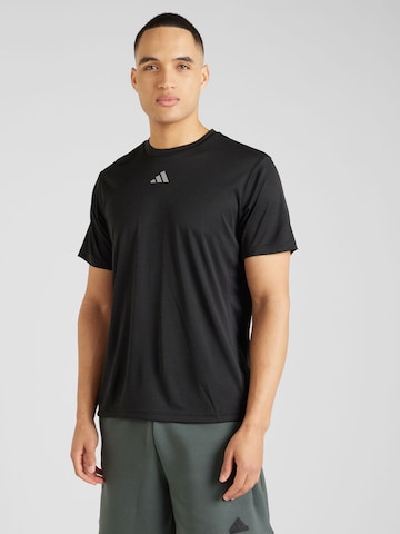 ADIDAS PERFORMANCE - Camisa funcionais 'HIIT' em preto: frente