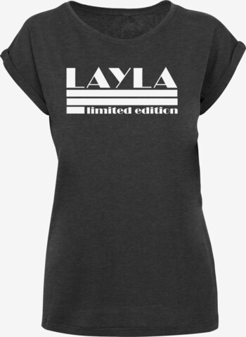 Maglietta 'Layla - Limited Edition X' di Merchcode in nero: frontale