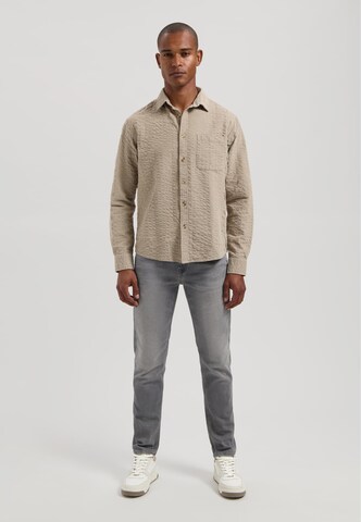 Dstrezzed Comfort fit Button Up Shirt 'Patric' in Brown