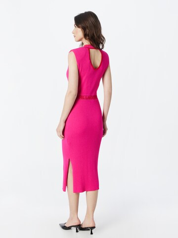 Karl Lagerfeld Πλεκτό φόρεμα σε ροζ