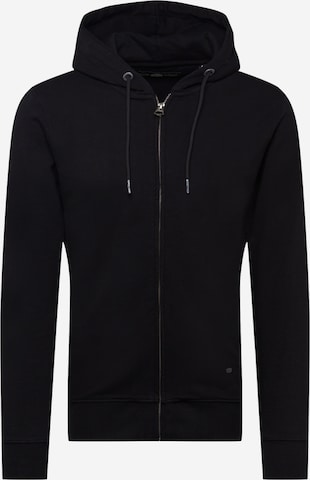 Petrol Industries Zip-Up Hoodie 'Essential' in Black: front