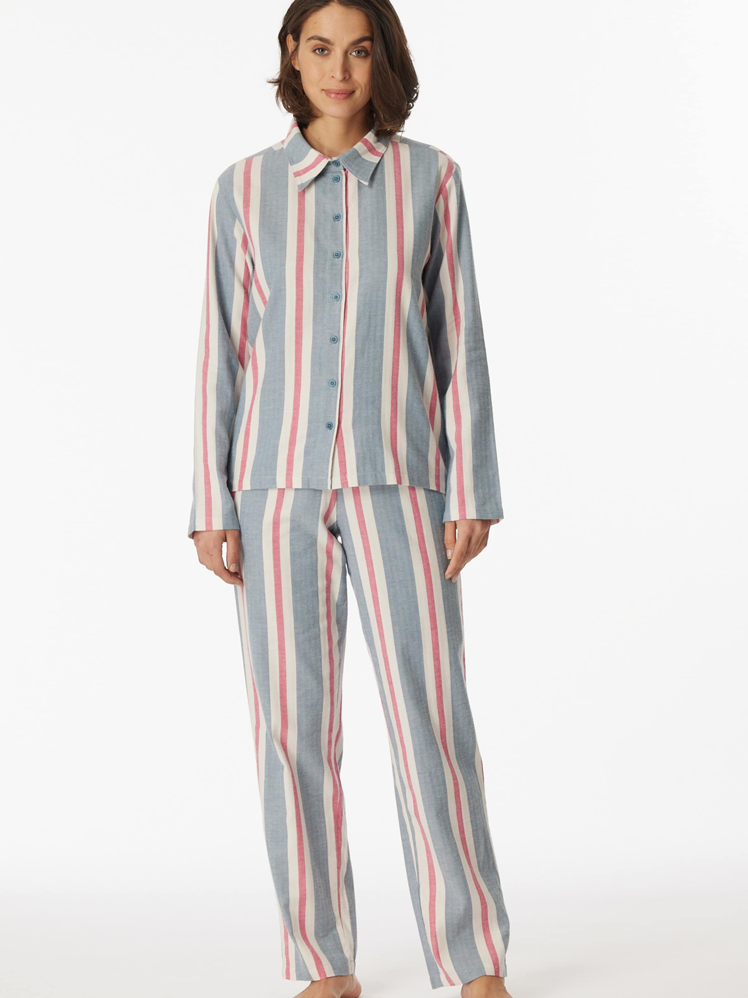 SCHIESSER Pyjama ' Selected Premium ' in Grau, Rot | ABOUT YOU