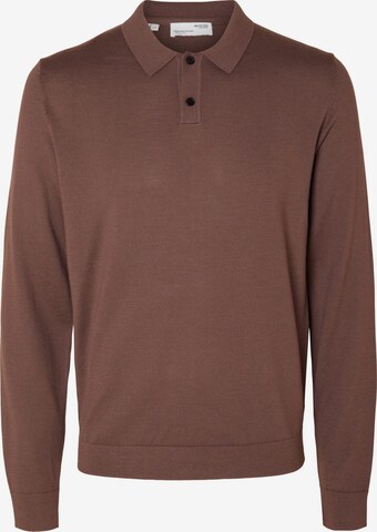 SELECTED HOMME Pullover in Braun: predná strana