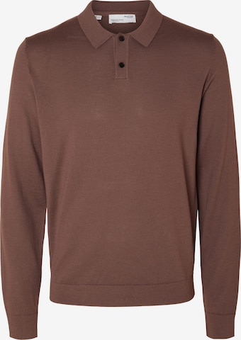 Pull-over SELECTED HOMME en marron : devant