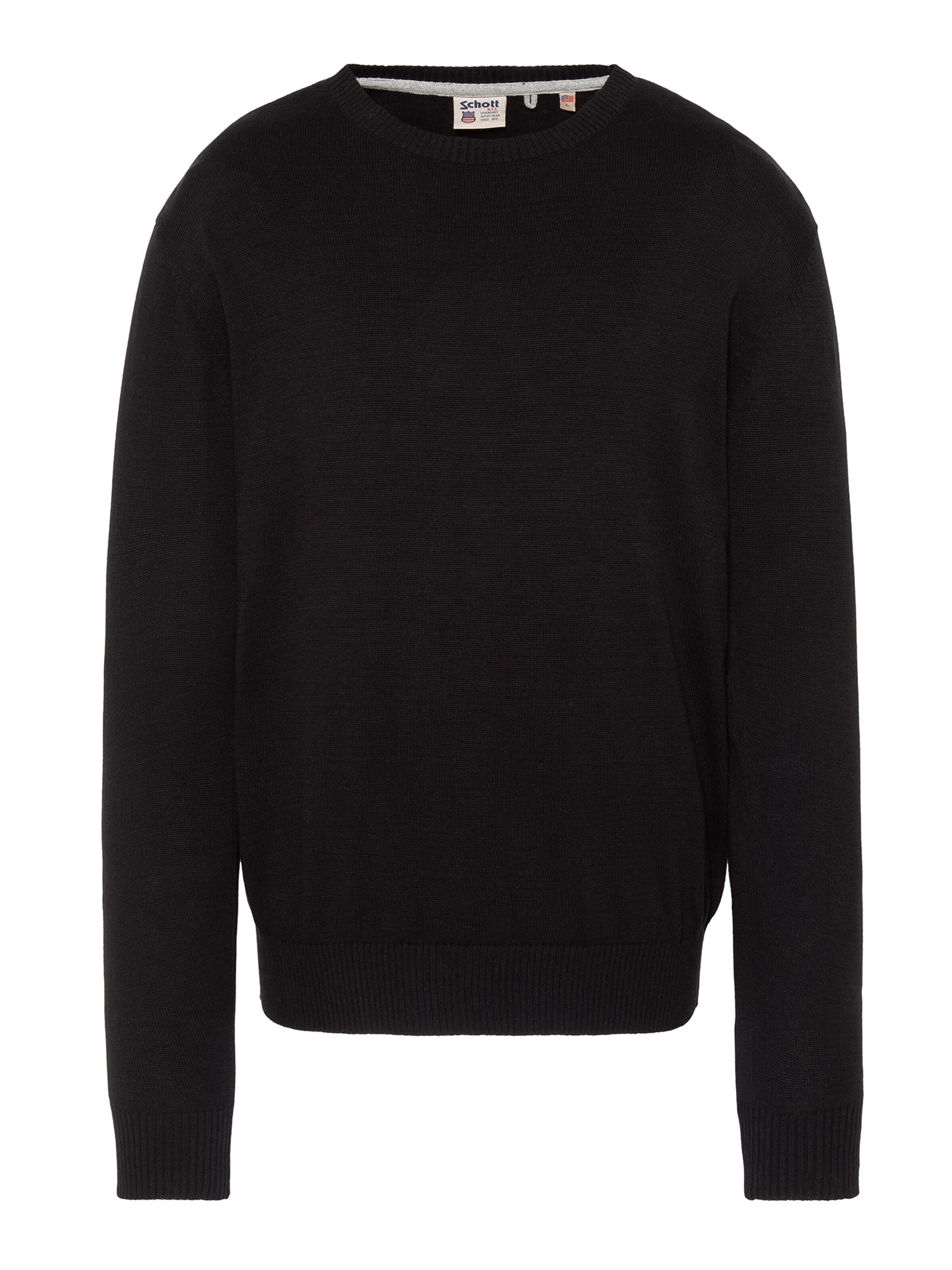 Schott NYC Sweater in Black: front