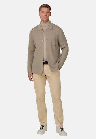 Boggi Milano Slim fit Chino trousers in Beige: front
