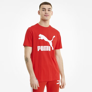 PUMA T-shirt 'Classics' i röd: framsida