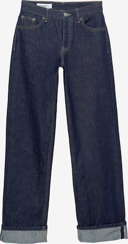 Largi Jeans de la Pull&Bear pe albastru: față