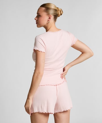 Hunkemöller Korte pyjama 'Pointelle' in Roze