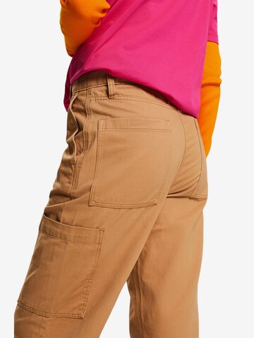 Wide Leg Pantalon cargo ESPRIT en marron