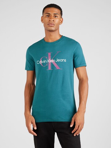 T-Shirt Calvin Klein Jeans en bleu : devant