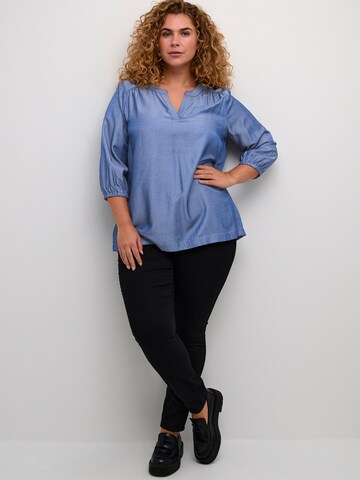 KAFFE CURVE Blouse 'Nora' in Blue