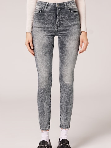 CALZEDONIA Skinny Jeans in Schwarz
