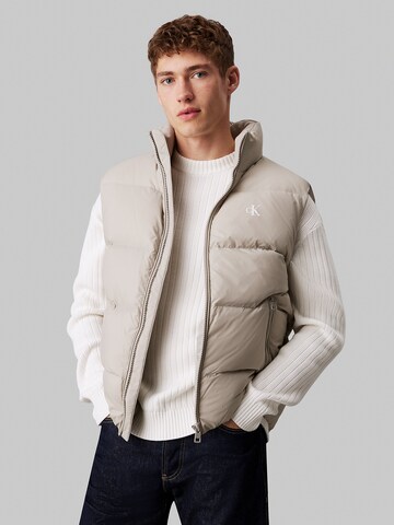 Calvin Klein Jeans Bodywarmer 'Essentials' in Grijs: voorkant