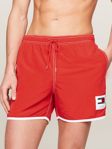 Tommy Jeans Board Shorts in Red: front
