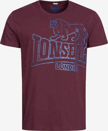 LONSDALE Футболка 'Langsett' в Красный: спереди